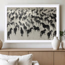 Wild Horse Stampede Wall Art Canvas Print – Monochrome by MyGreatCanvas | Canvas Wall Art Prints | Photo Prints & Wall Decor