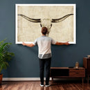 Longhorn Skull Wall Art Canvas Print – Rustic Western by MyGreatCanvas | Canvas Wall Art Prints | Photo Prints & Wall Decor