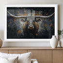Rustic Longhorn Bull Wall Art Canvas Print – Vintage Western by MyGreatCanvas | Canvas Wall Art Prints | Photo Prints & Wall Decor