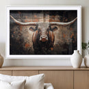 Abstract Longhorn Wall Art Canvas Print – Vintage Western by MyGreatCanvas | Canvas Wall Art Prints | Photo Prints & Wall Decor
