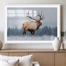 Majestic Elk Snowy Forest Wall Art Canvas Print – Winter by MyGreatCanvas | Canvas Wall Art Prints | Photo Prints & Wall Decor