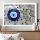 Blue Evil Eye Protection Wall Art Canvas Print – White by MyGreatCanvas | Canvas Wall Art Prints | Photo Prints & Wall Decor