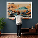 Yayoi Kusama Inspired Japanese Landscape Wall Art Canvas by MyGreatCanvas | Canvas Wall Art Prints | Photo Prints & Wall Decor