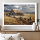 Golden Wheat Field Barn Canvas Print, Rustic Farm Landscape by MyGreatCanvas | Canvas Wall Art Prints | Photo Prints & Wall Decor