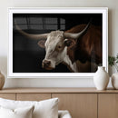 Texas Longhorn Bull Canvas Wall Art, Rustic Western by MyGreatCanvas | Canvas Wall Art Prints | Photo Prints & Wall Decor