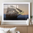 Majestic Sailing Ship Wall Art Canvas Print, Sunset Ocean by MyGreatCanvas | Canvas Wall Art Prints | Photo Prints & Wall Decor
