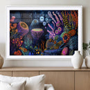 Vibrant Neon Coral Reef Wall Art Canvas Print, Colorful by MyGreatCanvas | Canvas Wall Art Prints | Photo Prints & Wall Decor