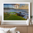Coastal Golf Course Wall Art Canvas Print – Sunset with by MyGreatCanvas | Canvas Wall Art Prints | Photo Prints & Wall Decor
