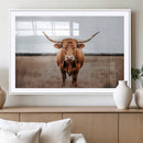 Longhorn Bull Wall Art Canvas Print – Framed Rustic by MyGreatCanvas | Canvas Wall Art Prints | Photo Prints & Wall Decor