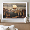 Wooden Mountain Layers Art – Rustic Pine Tree Landscape by MyGreatCanvas | Canvas Wall Art Prints | Photo Prints & Wall Decor