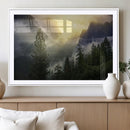 Misty Forest Sunrise Wall Art, Mountain Valley with Pine by MyGreatCanvas | Canvas Wall Art Prints | Photo Prints & Wall Decor