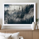 Foggy Pine Forest Wall Art – Framed Black White Nature by MyGreatCanvas | Canvas Wall Art Prints | Photo Prints & Wall Decor