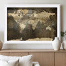 Large Framed Vintage World Map Wall Art Print for Home Wall by MyGreatCanvas | Canvas Wall Art Prints | Photo Prints & Wall Decor