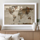 World Map Canvas Print – Framed Detailed Map of the World by MyGreatCanvas | Canvas Wall Art Prints | Photo Prints & Wall Decor