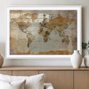 World Map Canvas Print – Detailed Map of the World Wall Art by MyGreatCanvas | Canvas Wall Art Prints | Photo Prints & Wall Decor