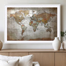 Vibrant Watercolor World Map Canvas Wall Art – Framed Travel by MyGreatCanvas | Canvas Wall Art Prints | Photo Prints & Wall Decor