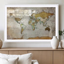 Personalized World Map Canvas Print – Colorful Watercolor by MyGreatCanvas | Canvas Wall Art Prints | Photo Prints & Wall Decor