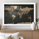 Vintage World Map Canvas Wall Art – Framed Travel Map for by MyGreatCanvas | Canvas Wall Art Prints | Photo Prints & Wall Decor