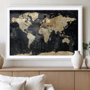 Framed Large World Map Wall Art Canvas Print for Living Room by MyGreatCanvas | Canvas Wall Art Prints | Photo Prints & Wall Decor