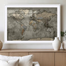 World Map Canvas Print – Detailed Map of the World Wall Art