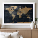 Framed Large World Map Wall Art Canvas Print – Stunning by MyGreatCanvas | Canvas Wall Art Prints | Photo Prints & Wall Decor