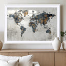 World Map Wall Art Canvas Print for Office Wall Decor by MyGreatCanvas | Canvas Wall Art Prints | Photo Prints & Wall Decor