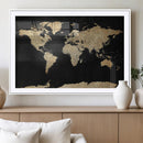 Beige World Map Canvas Wall Art Print, Minimal Black and by MyGreatCanvas | Canvas Wall Art Prints | Photo Prints & Wall Decor