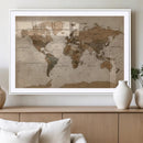 World Map Canvas Wall Art Print, Detailed Global Map Artwork by MyGreatCanvas | Canvas Wall Art Prints | Photo Prints & Wall Decor