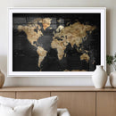 World Map Canvas Wall Art with Famous Landmarks – Framed by MyGreatCanvas | Canvas Wall Art Prints | Photo Prints & Wall Decor