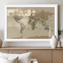 Extra Large World Map Canvas Print – Detailed Map of the by MyGreatCanvas | Canvas Wall Art Prints | Photo Prints & Wall Decor