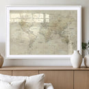 Detailed Large World Map Wall Decor Canvas Art Print by MyGreatCanvas | Canvas Wall Art Prints | Photo Prints & Wall Decor