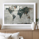World Map Canvas Print – Framed Travel Map Wall Art for by MyGreatCanvas | Canvas Wall Art Prints | Photo Prints & Wall Decor