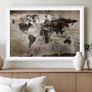 Black and White World Map Canvas Print – Framed Wall Art for by MyGreatCanvas | Canvas Wall Art Prints | Photo Prints & Wall Decor