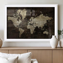 Blue World Map Canvas Wall Art – Framed Modern Travel Map by MyGreatCanvas | Canvas Wall Art Prints | Photo Prints & Wall Decor