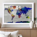 World Map Wall Art Canvas Print, Modern Decorative Framed by MyGreatCanvas | Canvas Wall Art Prints | Photo Prints & Wall Decor