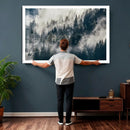 Foggy Mountain Forest Canvas Print, Misty Pine Trees Nature by MyGreatCanvas | Canvas Wall Art Prints | Photo Prints & Wall Decor