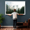 Misty Mountain Forest Canvas Print, Foggy Pine Trees Nature by MyGreatCanvas | Canvas Wall Art Prints | Photo Prints & Wall Decor