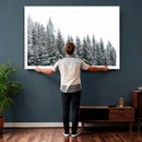 Misty Mountain Forest Canvas Print, Foggy Pine Trees Nature by MyGreatCanvas | Canvas Wall Art Prints | Photo Prints & Wall Decor