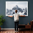 Snowy Mountain Range Canvas Print, Alpine Peaks Landscape by MyGreatCanvas | Canvas Wall Art Prints | Photo Prints & Wall Decor