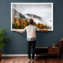 Autumn Forest Wall Art Canvas Print, Foggy Mountain by MyGreatCanvas | Canvas Wall Art Prints | Photo Prints & Wall Decor