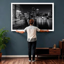 Boston Wall Art Canvas Print, Boston City Downtown Night by MyGreatCanvas | Canvas Wall Art Prints | Photo Prints & Wall Decor
