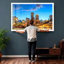 Boston Wall Art Canvas Print, Boston City Downtown Night by MyGreatCanvas | Canvas Wall Art Prints | Photo Prints & Wall Decor