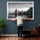 Chicago Wall Art Canvas Print, Chicago City Downtown Night by MyGreatCanvas | Canvas Wall Art Prints | Photo Prints & Wall Decor