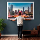 Chicago Wall Art Canvas Print - Chicago City Downtown Night by MyGreatCanvas | Canvas Wall Art Prints | Photo Prints & Wall Decor