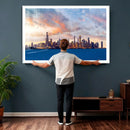 Chicago Wall Art Canvas Print - Chicago City Downtown Night by MyGreatCanvas | Canvas Wall Art Prints | Photo Prints & Wall Decor