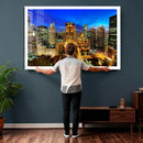 Chicago Wall Art Canvas Print - Chicago City Downtown Night by MyGreatCanvas | Canvas Wall Art Prints | Photo Prints & Wall Decor