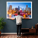 Chicago Wall Art Canvas Print, Chicago City Downtown Night by MyGreatCanvas | Canvas Wall Art Prints | Photo Prints & Wall Decor