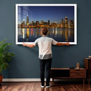 Chicago Wall Art Canvas Print - Chicago City Downtown Night by MyGreatCanvas | Canvas Wall Art Prints | Photo Prints & Wall Decor
