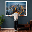 Chicago Wall Art Canvas Print - Chicago City Downtown Night by MyGreatCanvas | Canvas Wall Art Prints | Photo Prints & Wall Decor