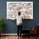 Abstract Longhorn Herd Wall Art Canvas Print - Abstract by MyGreatCanvas | Canvas Wall Art Prints | Photo Prints & Wall Decor